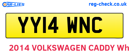 YY14WNC are the vehicle registration plates.