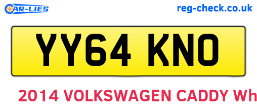 YY64KNO are the vehicle registration plates.