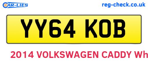 YY64KOB are the vehicle registration plates.