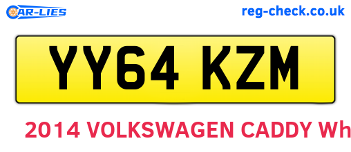 YY64KZM are the vehicle registration plates.