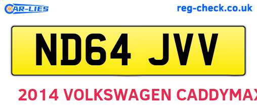 ND64JVV are the vehicle registration plates.