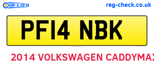 PF14NBK are the vehicle registration plates.