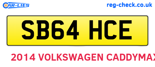SB64HCE are the vehicle registration plates.