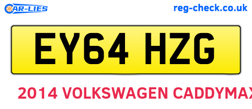 EY64HZG are the vehicle registration plates.