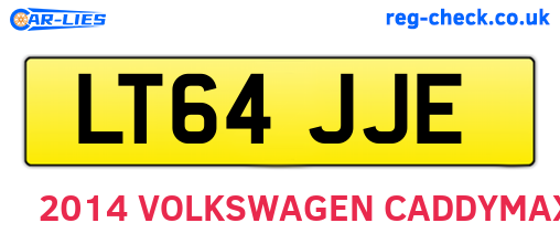 LT64JJE are the vehicle registration plates.