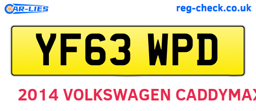 YF63WPD are the vehicle registration plates.