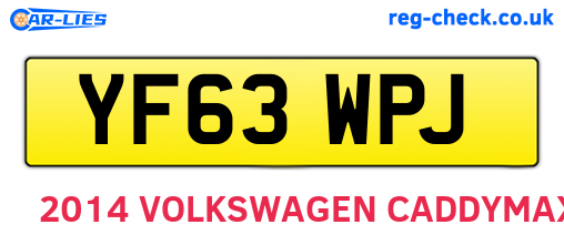 YF63WPJ are the vehicle registration plates.