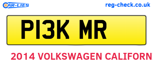 P13KMR are the vehicle registration plates.