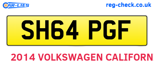 SH64PGF are the vehicle registration plates.