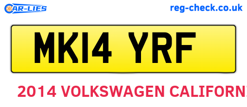 MK14YRF are the vehicle registration plates.
