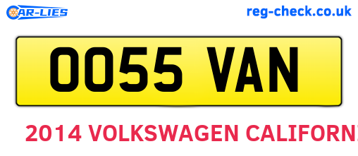 OO55VAN are the vehicle registration plates.