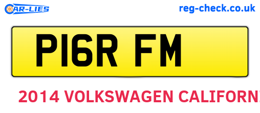 P16RFM are the vehicle registration plates.