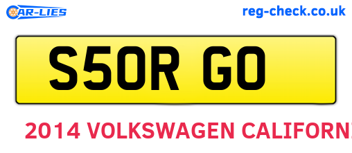 S50RGO are the vehicle registration plates.