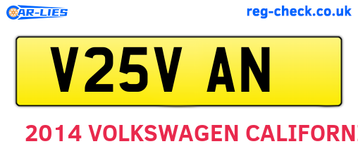 V25VAN are the vehicle registration plates.