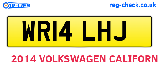 WR14LHJ are the vehicle registration plates.