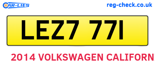 LEZ7771 are the vehicle registration plates.