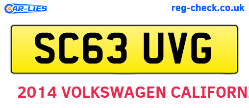 SC63UVG are the vehicle registration plates.