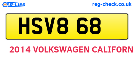 HSV868 are the vehicle registration plates.