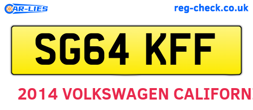 SG64KFF are the vehicle registration plates.