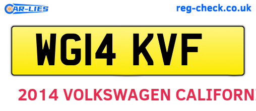 WG14KVF are the vehicle registration plates.