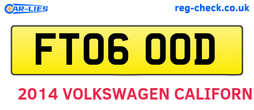 FT06OOD are the vehicle registration plates.