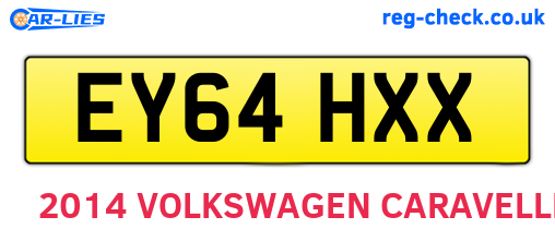 EY64HXX are the vehicle registration plates.