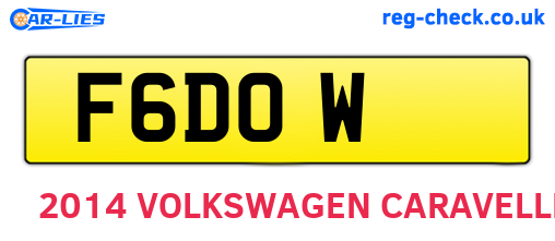 F6DOW are the vehicle registration plates.
