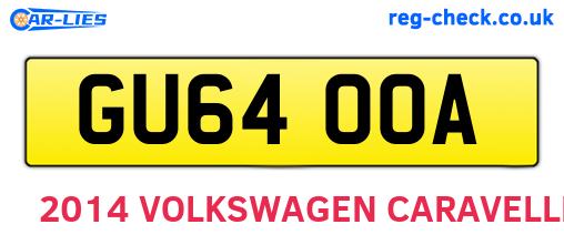 GU64OOA are the vehicle registration plates.