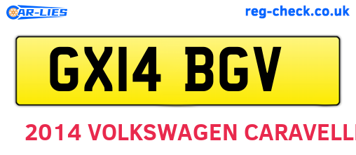 GX14BGV are the vehicle registration plates.