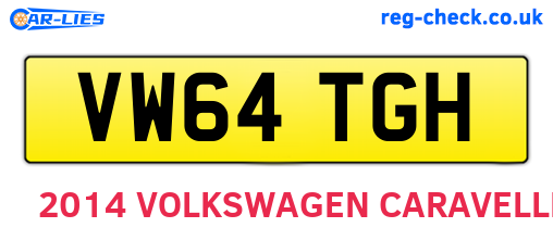 VW64TGH are the vehicle registration plates.