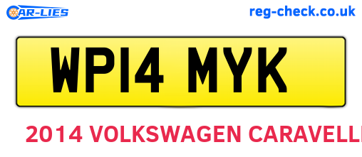 WP14MYK are the vehicle registration plates.