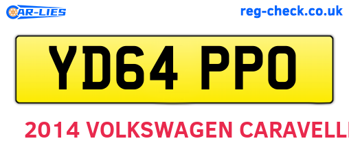 YD64PPO are the vehicle registration plates.