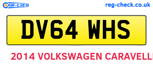 DV64WHS are the vehicle registration plates.