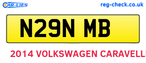 N29NMB are the vehicle registration plates.
