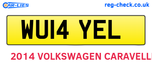 WU14YEL are the vehicle registration plates.