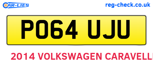 PO64UJU are the vehicle registration plates.