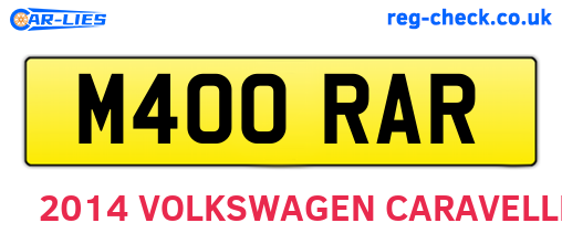 M400RAR are the vehicle registration plates.