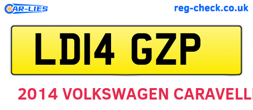 LD14GZP are the vehicle registration plates.