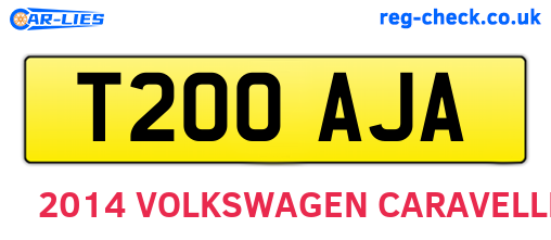 T200AJA are the vehicle registration plates.