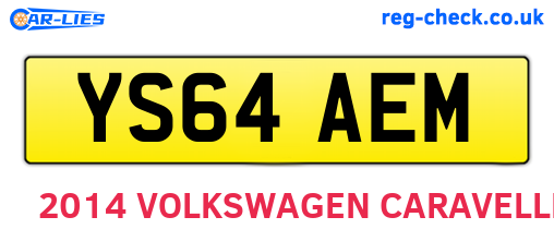 YS64AEM are the vehicle registration plates.