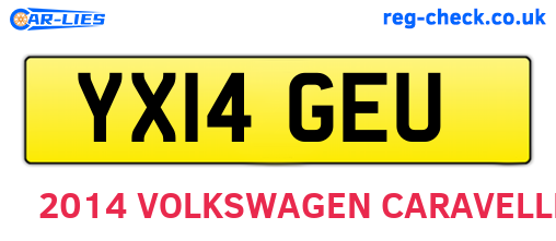 YX14GEU are the vehicle registration plates.
