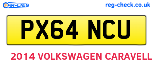 PX64NCU are the vehicle registration plates.