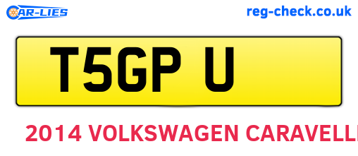 T5GPU are the vehicle registration plates.