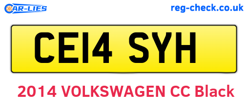 CE14SYH are the vehicle registration plates.