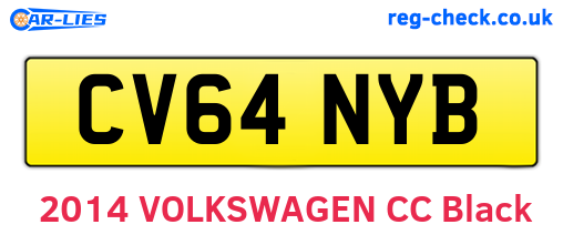 CV64NYB are the vehicle registration plates.