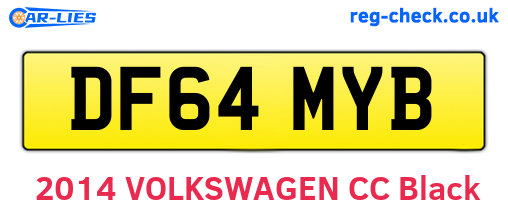 DF64MYB are the vehicle registration plates.