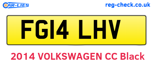 FG14LHV are the vehicle registration plates.