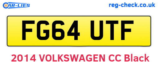 FG64UTF are the vehicle registration plates.