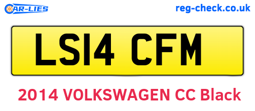 LS14CFM are the vehicle registration plates.