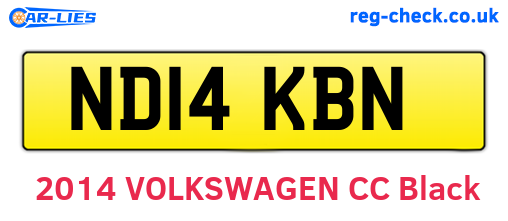 ND14KBN are the vehicle registration plates.